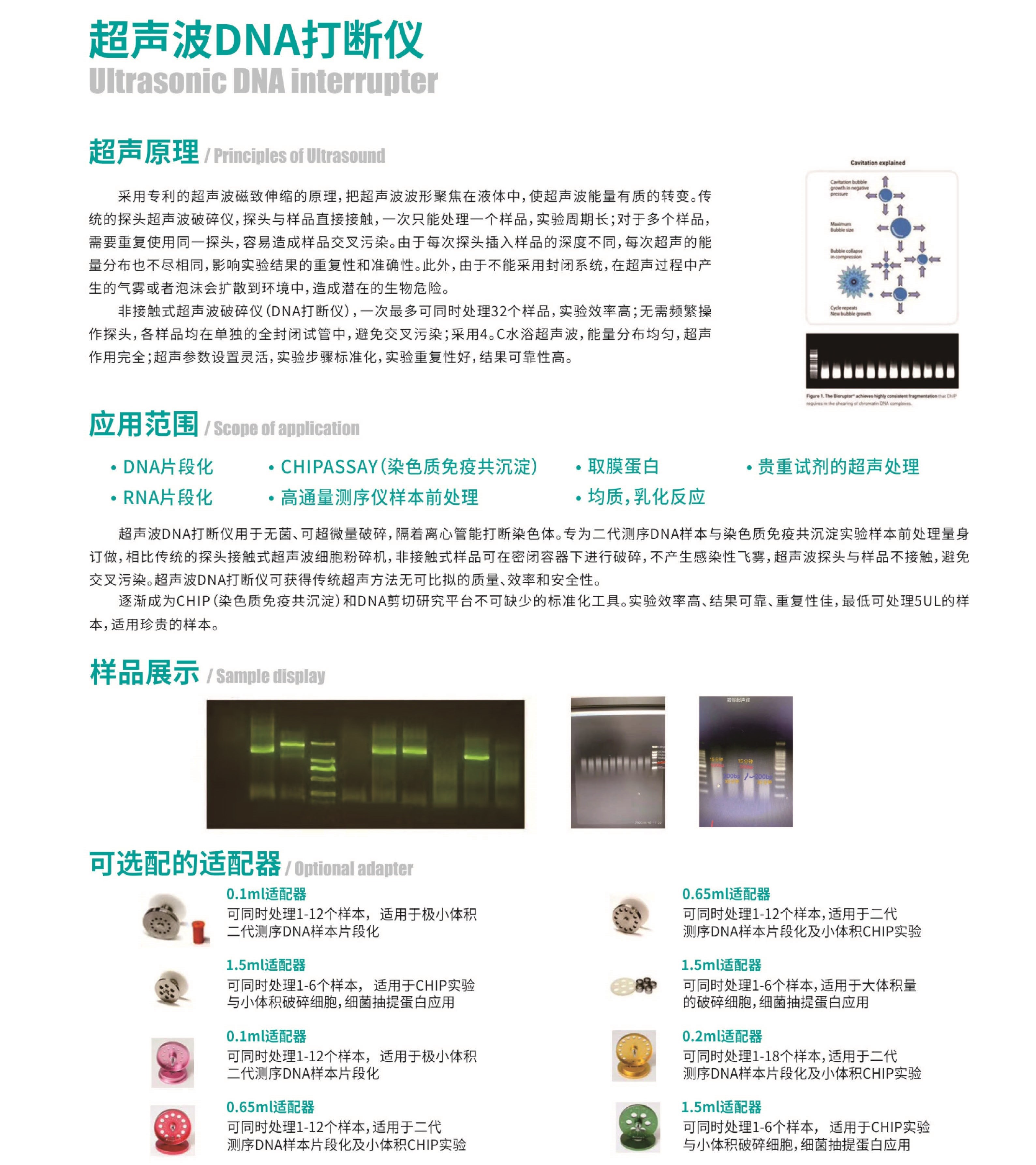 超聲波DNA打斷儀 非接觸式DNA細胞破碎儀beidi-24A/48A/96A(圖2)